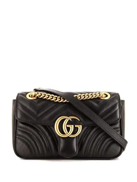 Gucci Pre-Owned мини-сумка на плечо Marmont GG