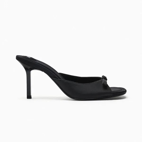 Мюли Zara Heeled With Bow, черный (Размер 39 RU)