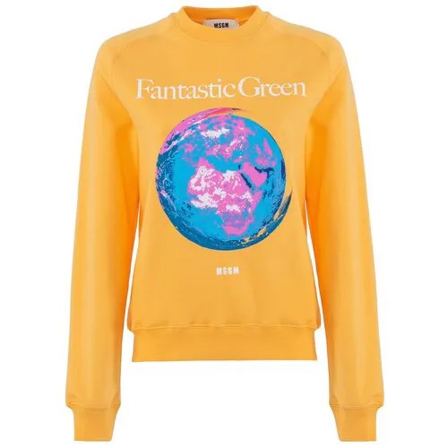 Свитшот MSGM 3241MDM193 оранжевый+принт 2xs