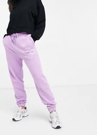 Сиреневые oversized-джоггеры с логотипом ASOS Weekend Collective-Фиолетовый цвет