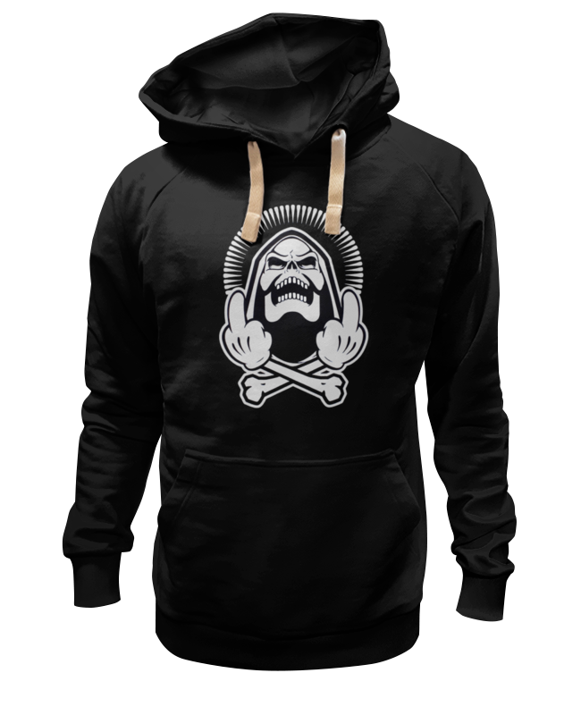 Худи Printio Skeleton f*ck you черное 3XL