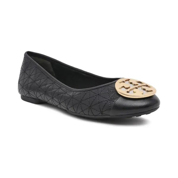 Кожаные балетки Claire Tory Burch, черный