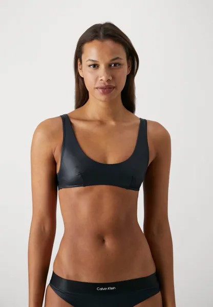 Верх бикини LONGLINE TRIANGLE Calvin Klein Swimwear, черный