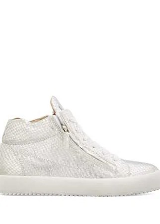Giuseppe Zanotti кеды Justy с тиснением под кожу змеи