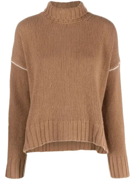 Woolrich джемпер с контрастной строчкой, нейтральный цвет