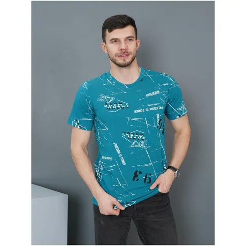 Футболка LOVETEX.STORE, размер 48, бирюзовый