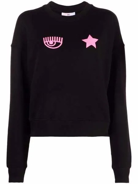Chiara Ferragni толстовка с нашивкой Logomania