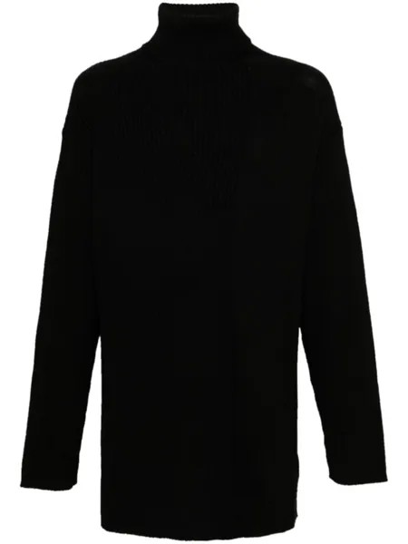 Yohji Yamamoto свитер в рубчик, черный