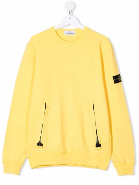 Stone Island Junior толстовка с нашивкой-логотипом