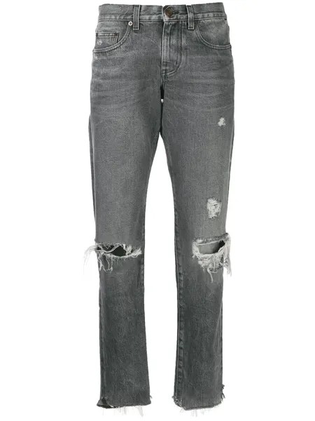 Saint Laurent джинсы бойфренды с прорезями