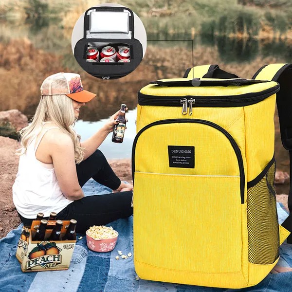 Термальный рюкзак для пикника, товары для кемпинга на открытом воздухе, походная сумка, аксессуары для охлаждения, дорожный холодильник, Ла...