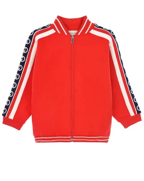 Красная спортивная куртка с лампасами GUCCI детская
