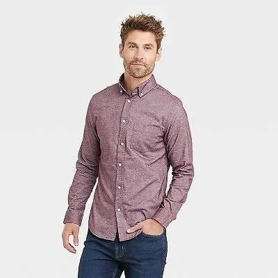 Мужская оксфордская рубашка на пуговицах с длинными рукавами на все случаи жизни — Goodfellow - Co