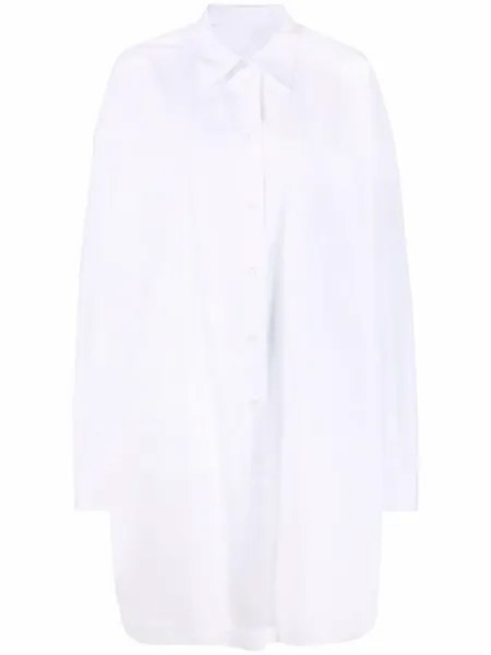 Maison Margiela поплиновое платье-рубашка, белый