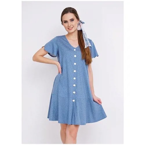 Платье CLEVER синее, размер 48