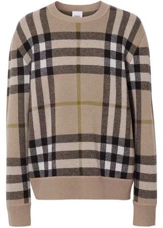 Burberry кашемировый джемпер в клетку
