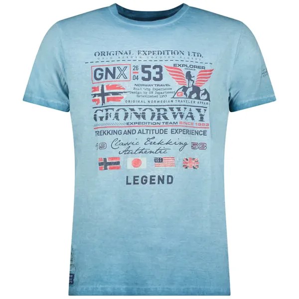 Футболка с коротким рукавом sw1562hgno мужчина Geographical Norway, синий