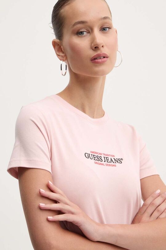 Футболка Guess Jeans, розовый