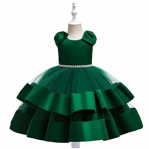 Платье нарядное, размер 110/120, зеленый