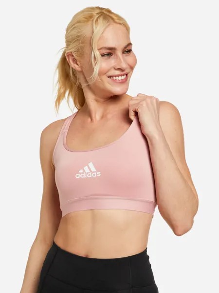 Спортивный топ бра adidas Powerreact Training Medium Support, Розовый