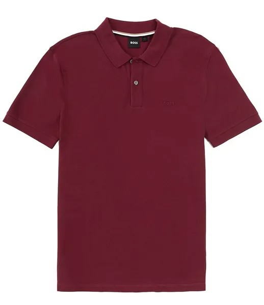 Рубашка поло с короткими рукавами Hugo Boss BOSS Pallas, красный