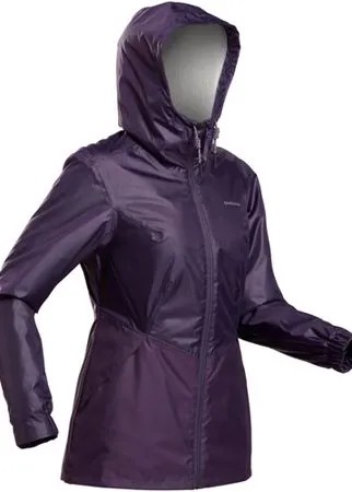 Куртка теплая водонепроницаемая для походов женская SH100 WARM, размер: M, цвет: Темный Баклажан QUECHUA Х Декатлон