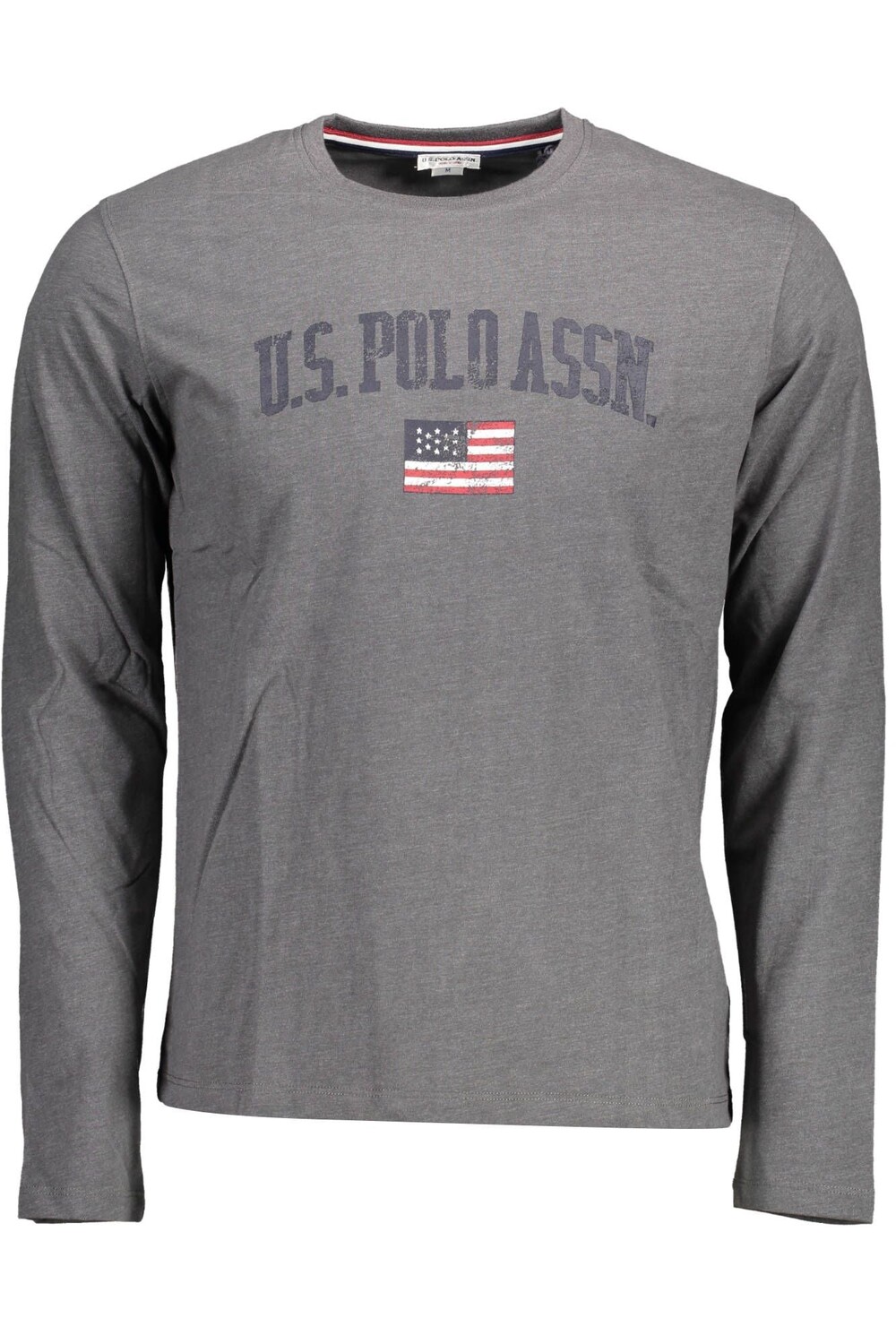 США ПОЛО ASSN. Элегантная мужская футболка с принтом логотипа U.S. Polo Assn., серый