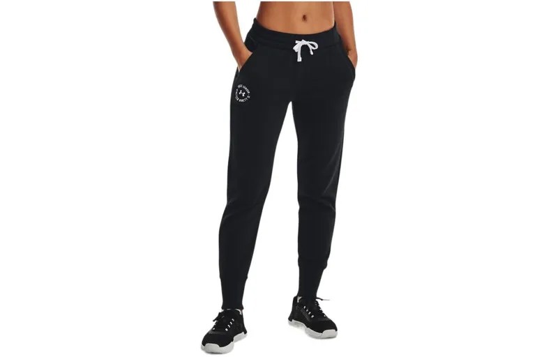 Женские трикотажные спортивные штаны Under Armour, цвет Black