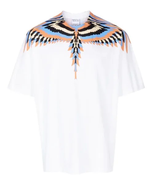 Футболка с оптическими крыльями Marcelo Burlon, белый