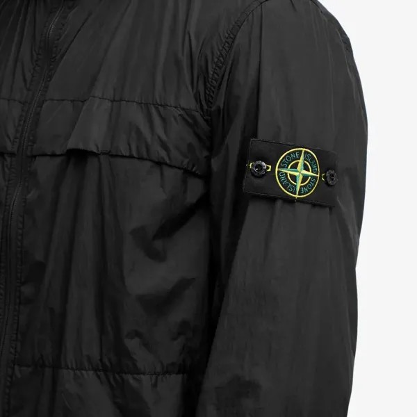 Stone Island Репсовая куртка с капюшоном, черный
