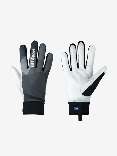 Теплые лыжные гоночные перчатки Lillsport, модель Solid Thermo Black, Черный