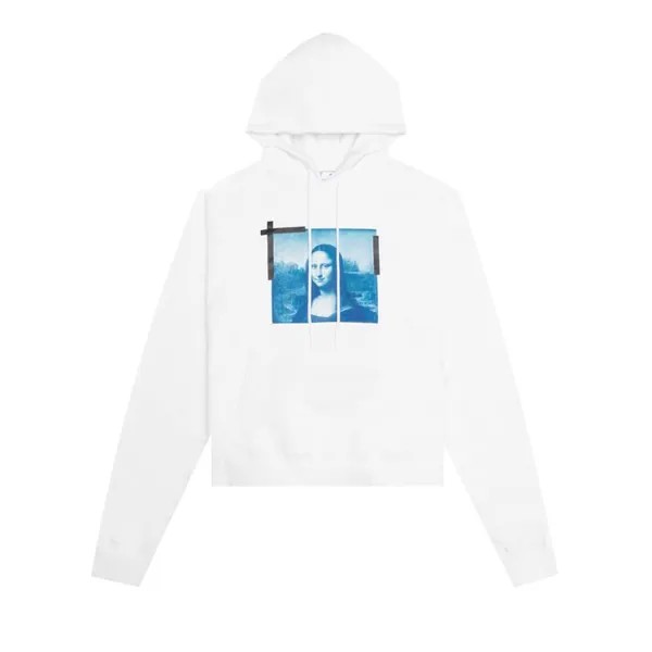 Худи Off-White Monalisa Over Hoodie 'White/Blue', белый