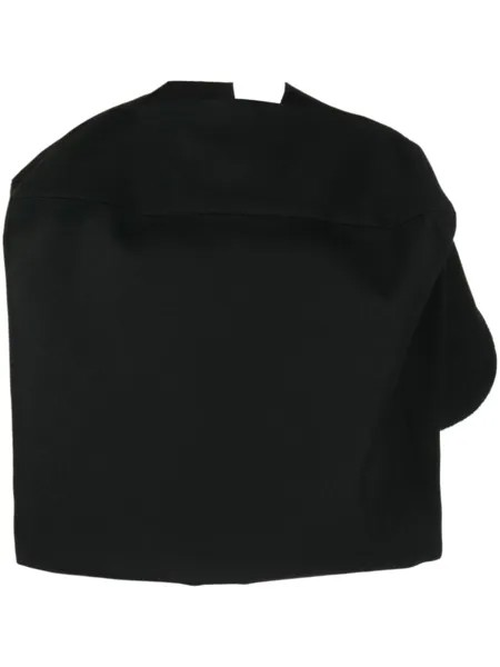 Comme Des Garçons шерстяной укороченный топ оверсайз, черный
