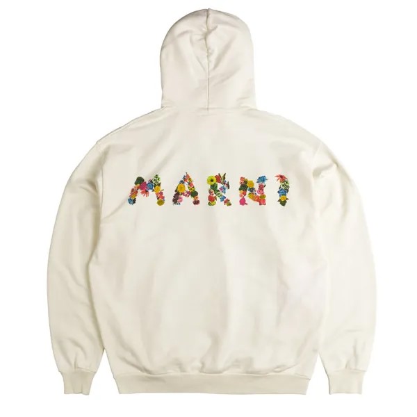 Рубашка Collage Bouquet Sweatshirt Hoodie Marni, белый