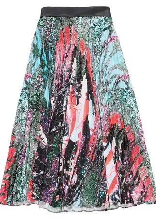 Christopher Kane Mindscape long pleated skirt