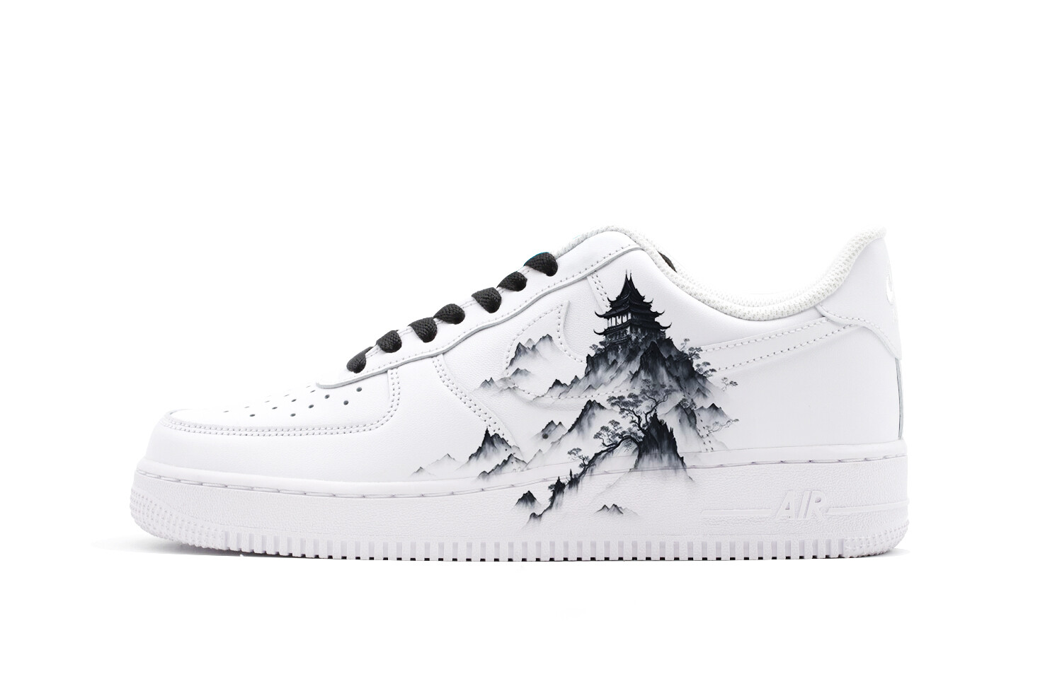 Кроссовки Nike Air Force 1 Skateboarding Shoes Women's Low-top White/black, белый/черный