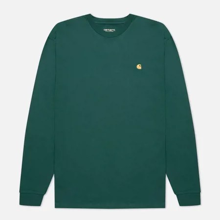 Мужской лонгслив Carhartt WIP L/S Chase, цвет зелёный, размер S