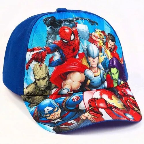 Шапка Marvel, размер OneSize, синий