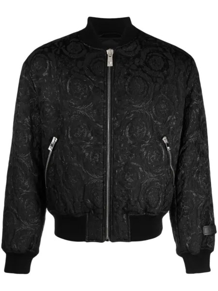 Versace бомбер Baroque Cloquet, черный