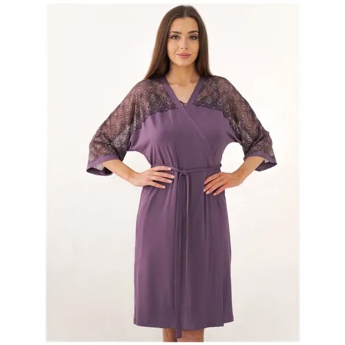 Пеньюар  Текстильный Край, размер 44, фиолетовый