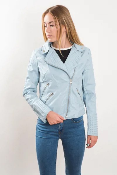 Куртка женская к/з Aftf Basic 1307 (L, Серебристый)