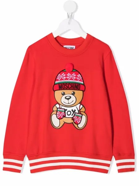 Moschino Kids толстовка с принтом