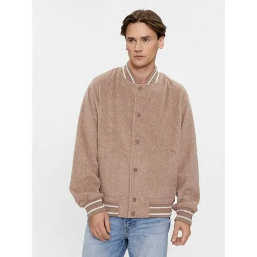 Бомбер GUESS, размер XXL [INT], коричневый