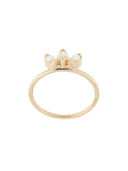 Natalie Marie кольцо Diamond Sun из желтого золота с бриллиантами