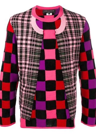 Comme Des Garçons Homme Plus деконструированный джемпер в клетку