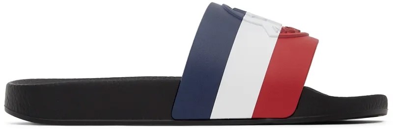 Разноцветные шлепанцы Moncler Basile