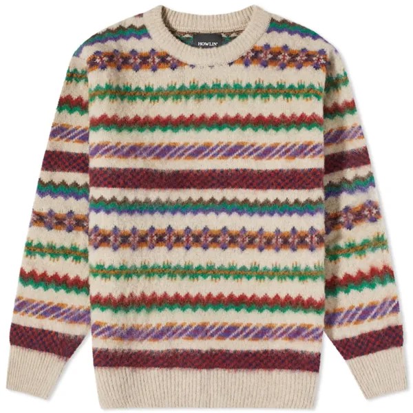 Вязаное вязанное платье Howlin by Morrison A Woolen Wonder Fair Isle Crew