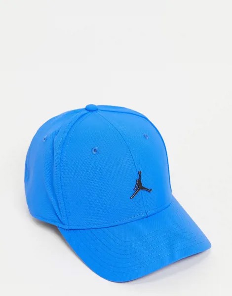 Синяя кепка с металлическим логотипом-баскетболистом Nike Jordan-Голубой