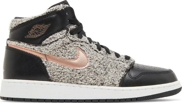Кроссовки Air Jordan 1 Retro High GS Fleece, черный
