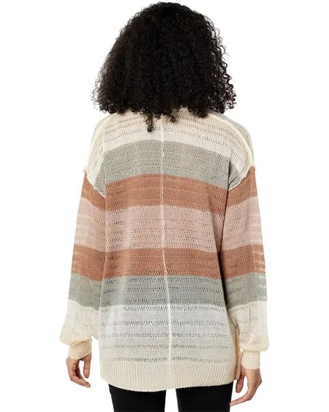 Свитер Saltwater Luxe Delby Long Sleeve Color-Block Sweater, песочный